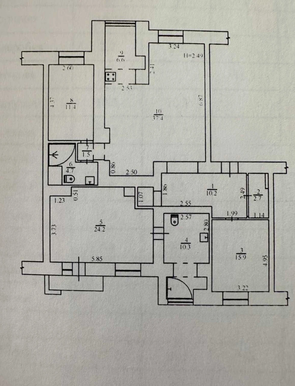 3-room apartment for sale at 4-8 Topoleva St., Solomianskyi District, Povitr Ave.