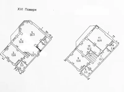 2-х уровневая квартира 127 м2 ЖК Романовский  Проценко Еврор
