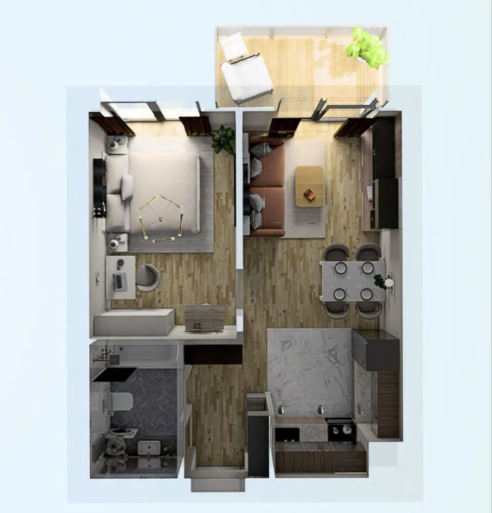 Sale of 1-bedroom apartment in residential complex "Prostir" | Residential building "VAMBUD"