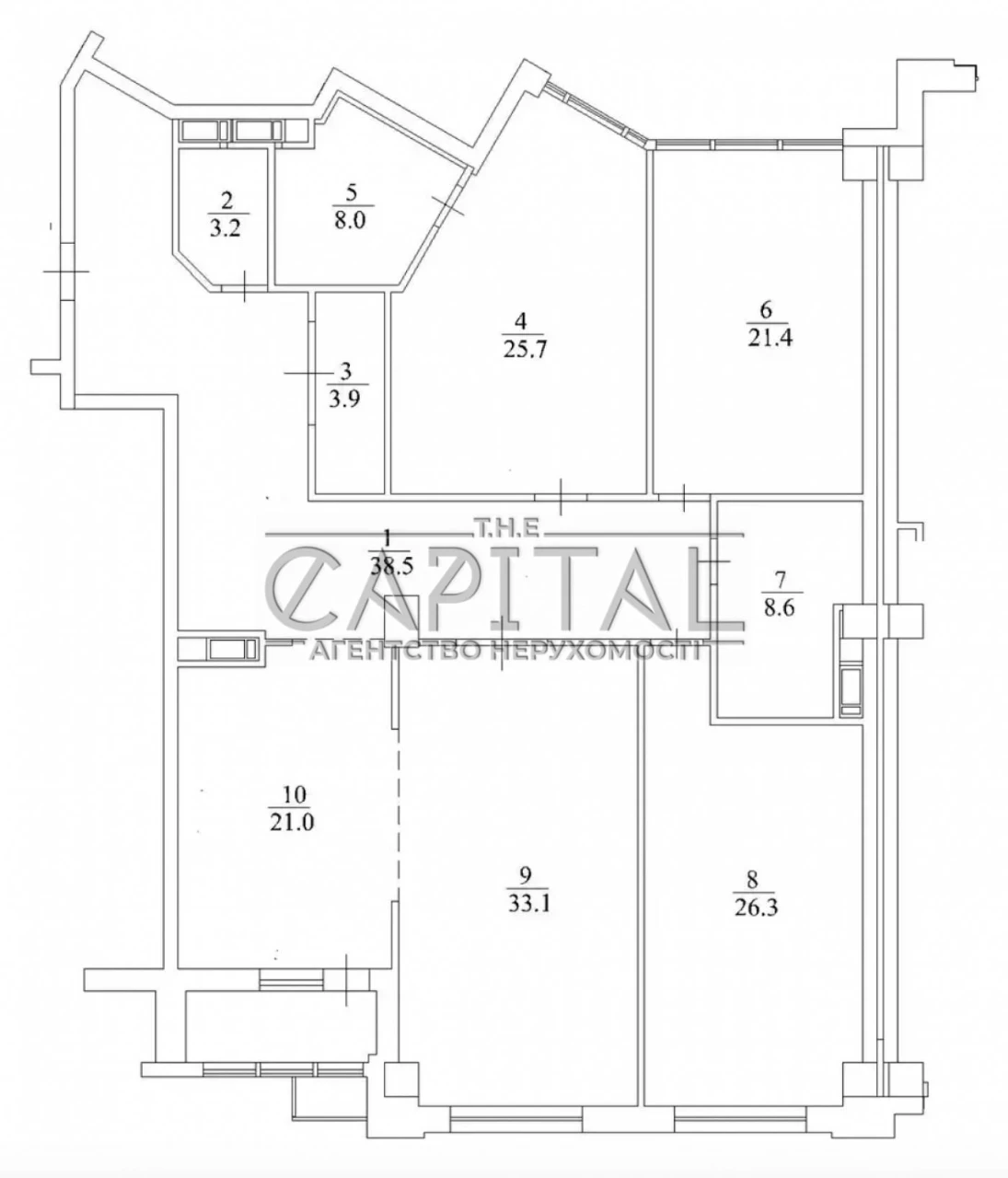 Exclusive! Sale of an apartment 195 sq.m. without renovation, ЖК Boulevard Fontan