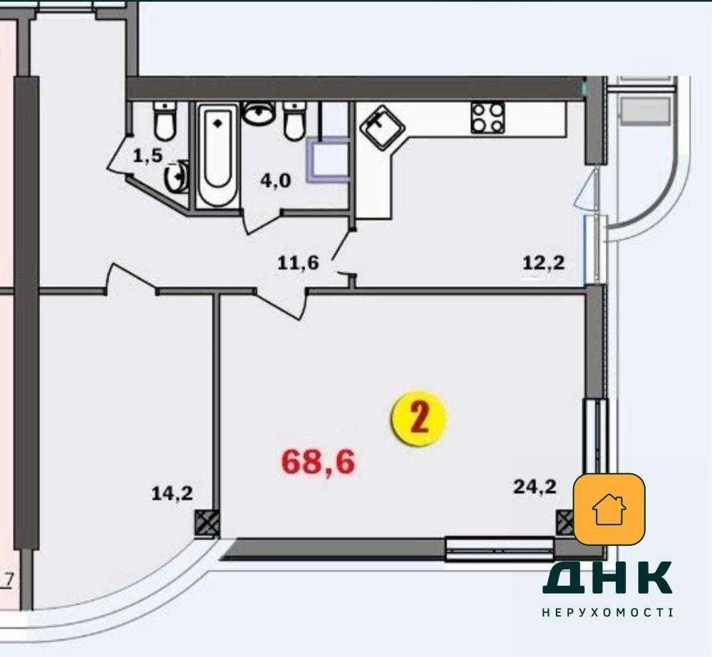 Очень красивый панорамный вид на море 2 комнаты, 69 метров,