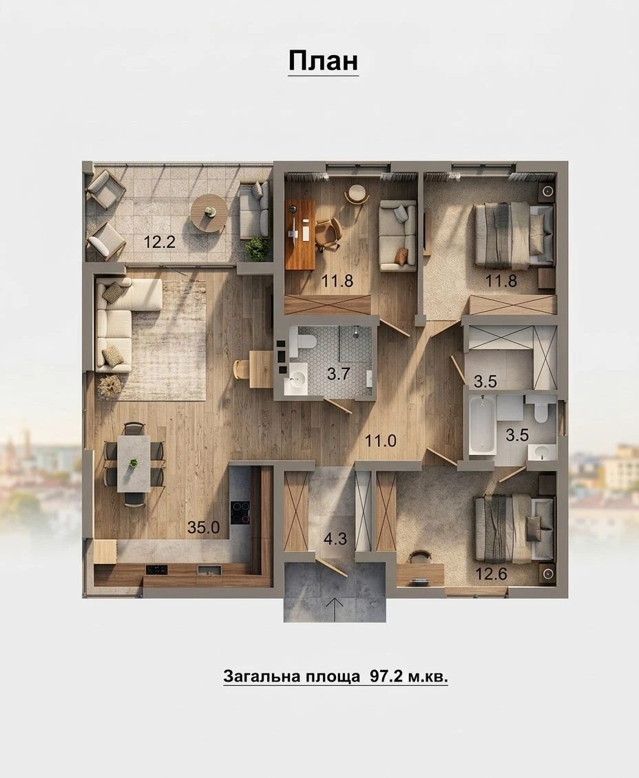 97 sq m House, Central Street, Lutsk, Under Construction