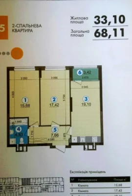 Apartment for Sale: 68 sq m in the "Warsaw" residential complex! 4th floor, without