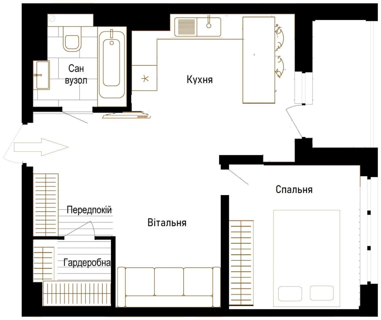 Продаж 1-кімнатної квартири, дизайнерський ремонт. ЖК «Bristol Comfort House»