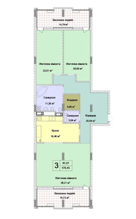 For Sale Apartment 178 sq. m. in the ЖК Novopekerski Lipki, вул. And