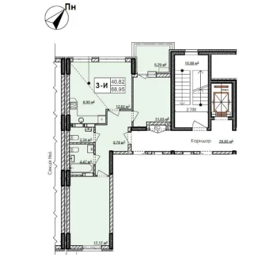 Sale of a 3-room apartment 69 sq m in Pushcha-Voditsa, Kvitka Tsishyk st. 32
