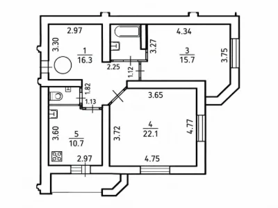 Spacious 2-bedroom apartment 73 m2 near the Akademmisto metro!