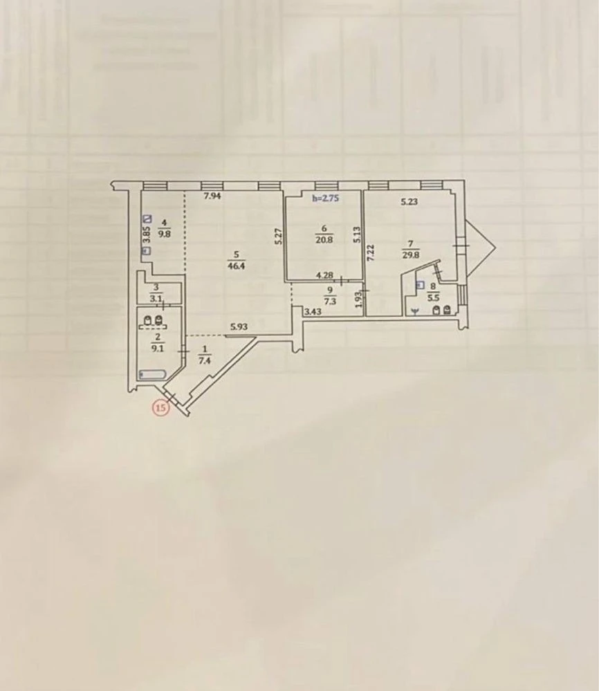 Продається 3-кімнатна квартира, вул. Назарівська, 7б
