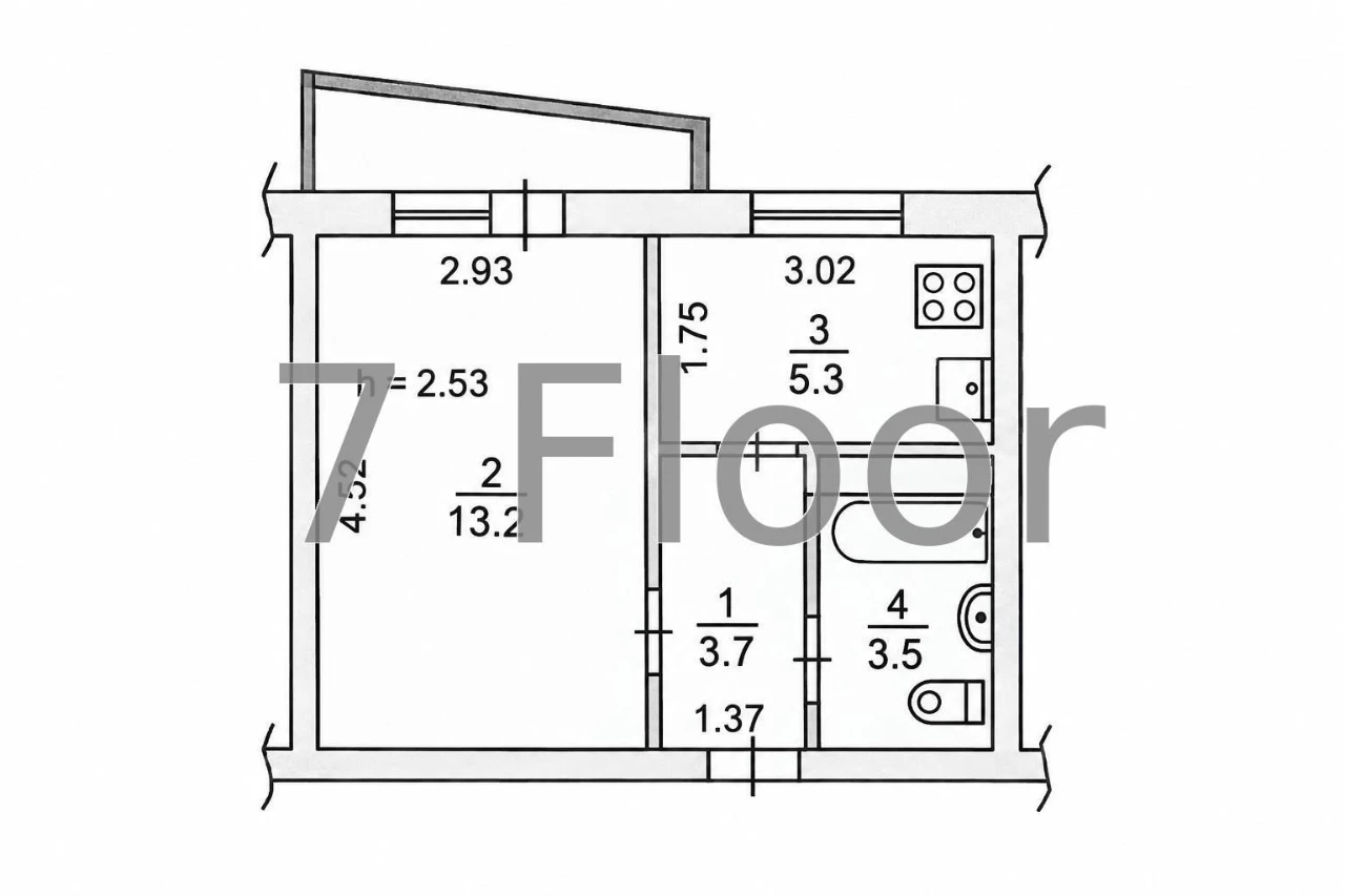 1 bedroom apartment Red Kalina, beginning Troeshchyna Mayakovs