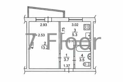 1 bedroom apartment Red Kalina, beginning Troeshchyna Mayakovs