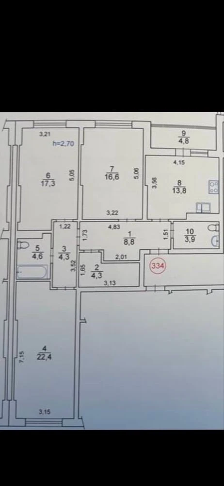 Продаж 3-кімнатній квартири в ЖК «Багговутівський», Держпрограми