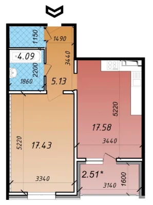Apartment in ЖК Акцент, 72 sq m, from the owner