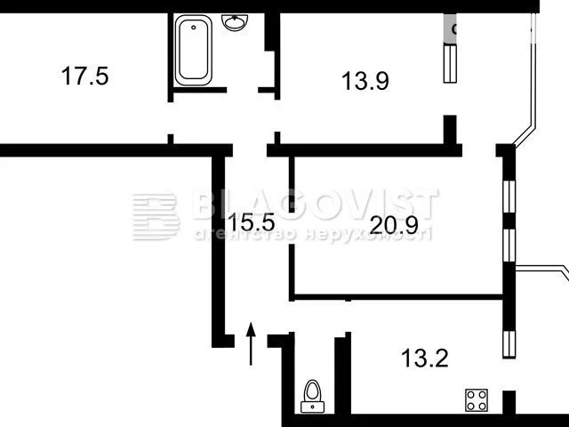 Sale of 3-room apartment 96 sq. m on Knyazhyi Zaton 11 street • ID 346