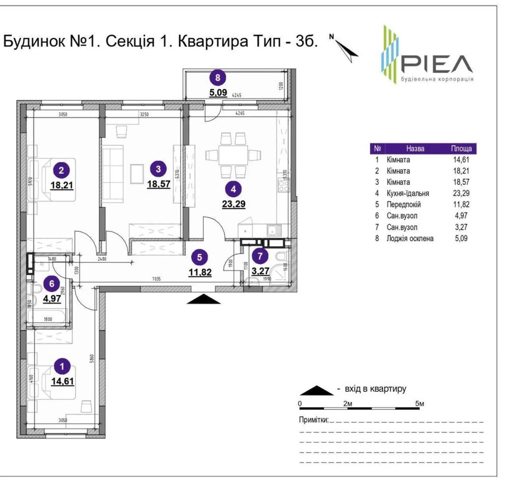 Продається 3-кімнатна квартира, ЖК OKLAND, 100 м², 13 поверх | Найкраще