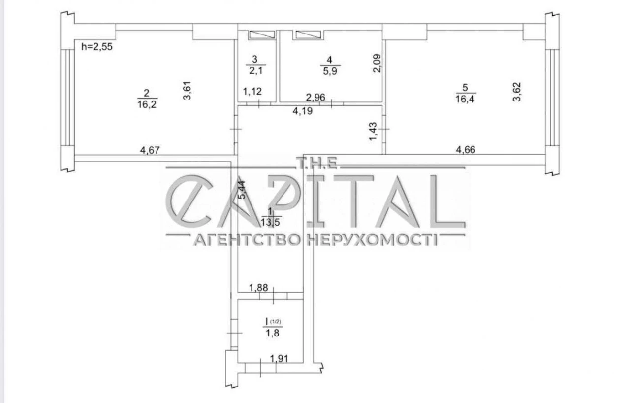 Продаж 1-кімнатної квартири 56 м² в ЖК Ліко-Град Perfect Town