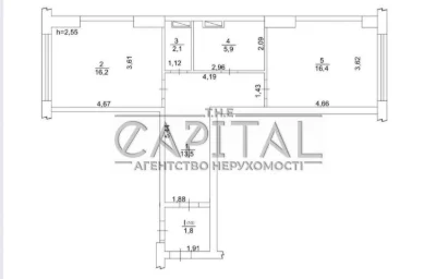 Продаж 1-кімнатної квартири 56 м² в ЖК Ліко-Град Perfect Town