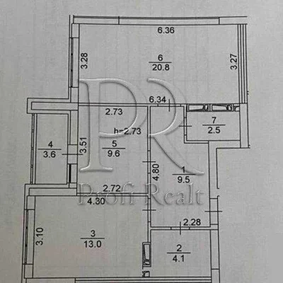 For sale 2-room apartment 63 m², Tiraspolska Street, 52