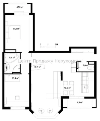 Sale of a 3-room apartment 110 m², 9th/17th floor, Kyiv. Excellent