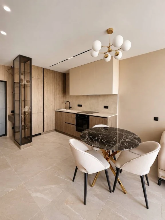 Sale of a 1-bedroom apartment in the Mont Blan residential complex with renovation (new building, N
