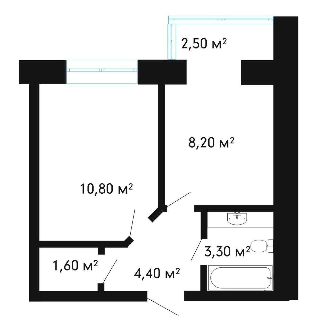 Ready-to-renovation apartment in the city center