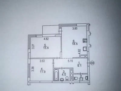 Продажа квартиры 2-комнатной 62,9 м² 18/25 этаж
