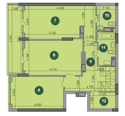 Owner. For Sale: Two 2-bedroom or 5-bedroom apartments (155m2) in the ЖК П