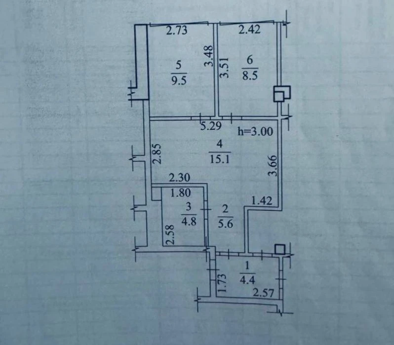 ЖК Comfort City Рыбинский Квартира 2 ком 45м2 ГАГАРИНА ЖК Ко