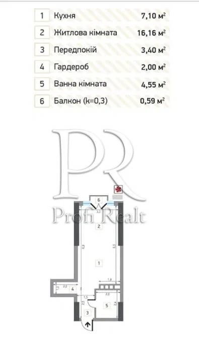 Продаж 1 кімн. квартири ЖК Victory V/Берестейський проспект/