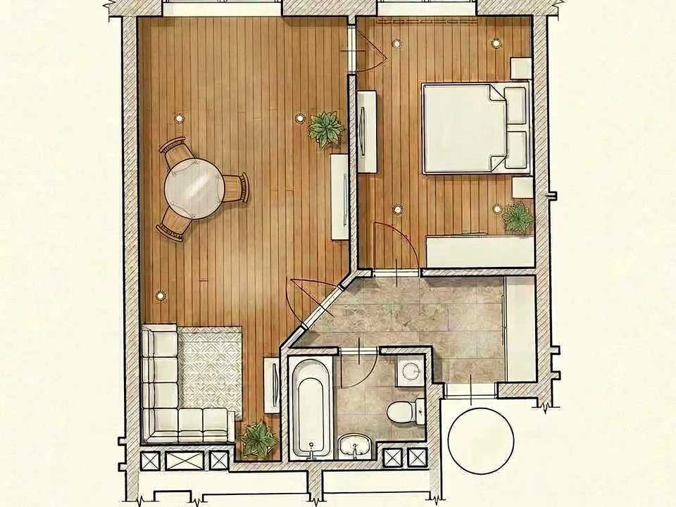 Apartment. Kyiv, Dniprovska naberezhna st.