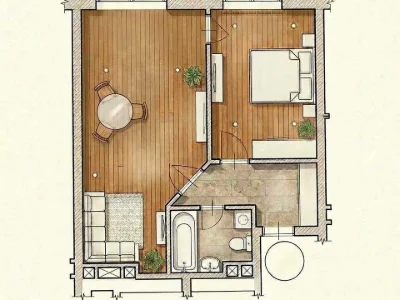 Apartment. Kyiv, Dniprovska naberezhna st.