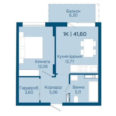 1 кімнатна квартира біля парку Шевченка