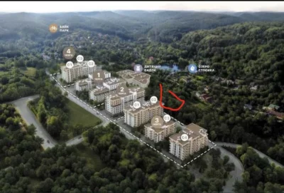 Plot in Lviv - 4 sot for residential construction. Flat. Lake