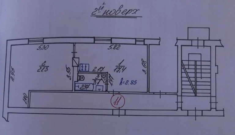 OWNER! Sale of a 1-bedroom apartment 42 sq m, Yatskova Street (side of Shevchenko Street and Zolotaya Street), near "Semycvet" residential complex.