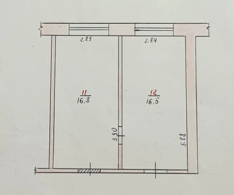 Продаж. 2 кімнати в гуртожитку, в. Параджанова.