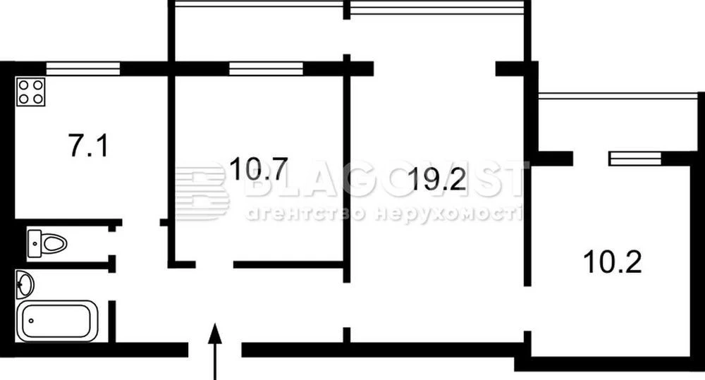 3-room apartment for sale near Sviatoshino metro station, Nivky