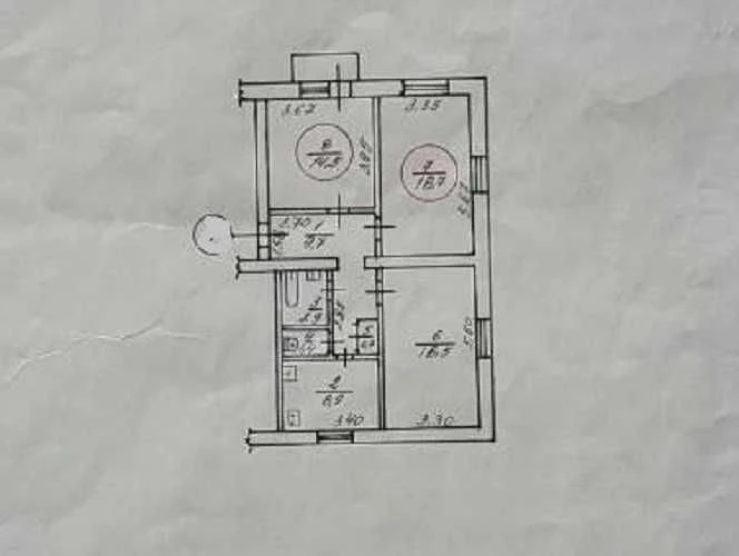 Продаж. 2 великі кімнати (49 м²) зі стелями 3м! вул. Біологі