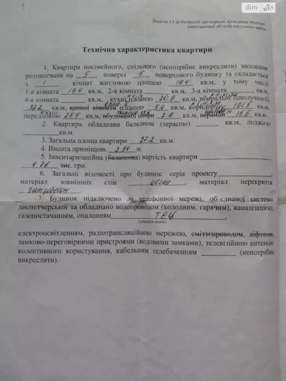 Продаж Кімната