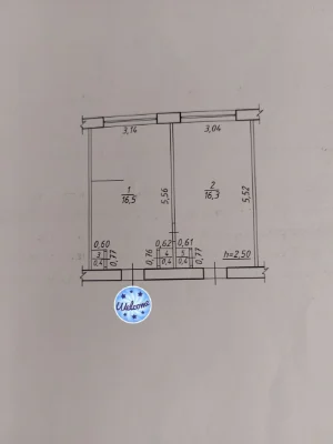 2 кімнати в гуртожитку, 34м² загальна, Хімік