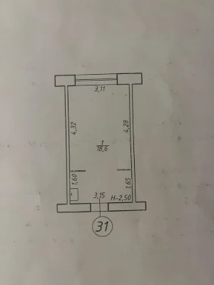 Room in a dormitory with its own water
