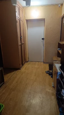 Room in a dormitory. Private bathroom.