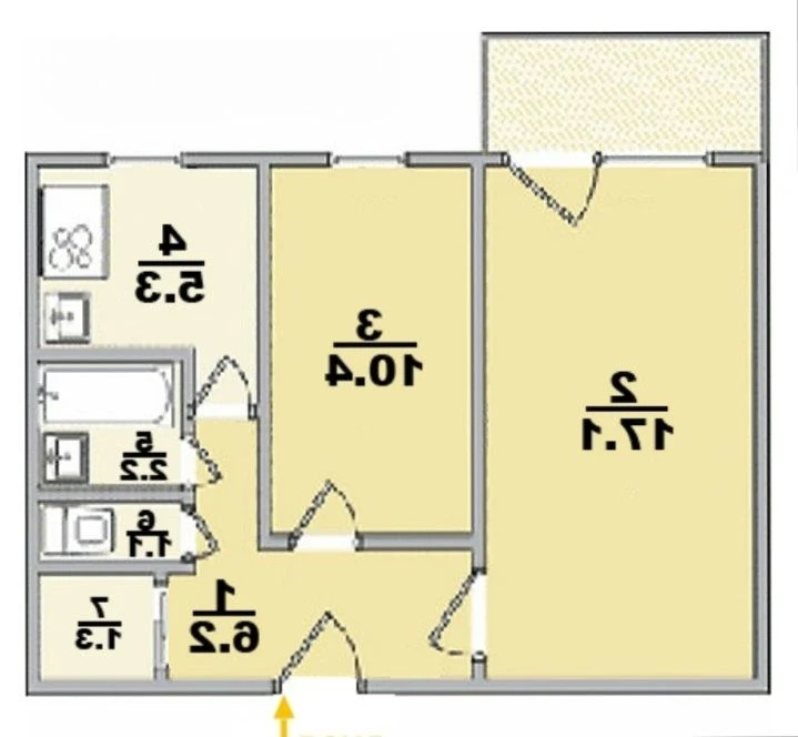 Urgent Sale!! Part of a 2-room apartment.