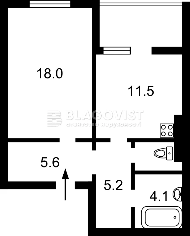Apartment for rent at Kurguzova St. 11, Vyshorod / F-42981