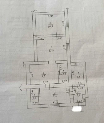 3-room apartment for sale in Kozyn