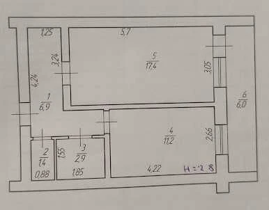 Sale of a spacious 1-bedroom apartment in the city of Nemirov