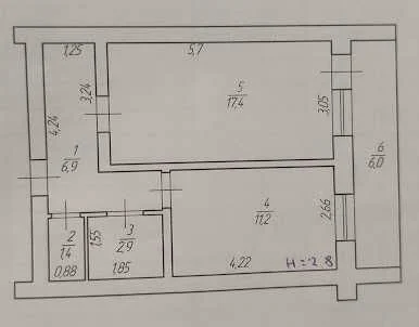 Sale of a spacious 1-bedroom apartment in the city of Nemirov
