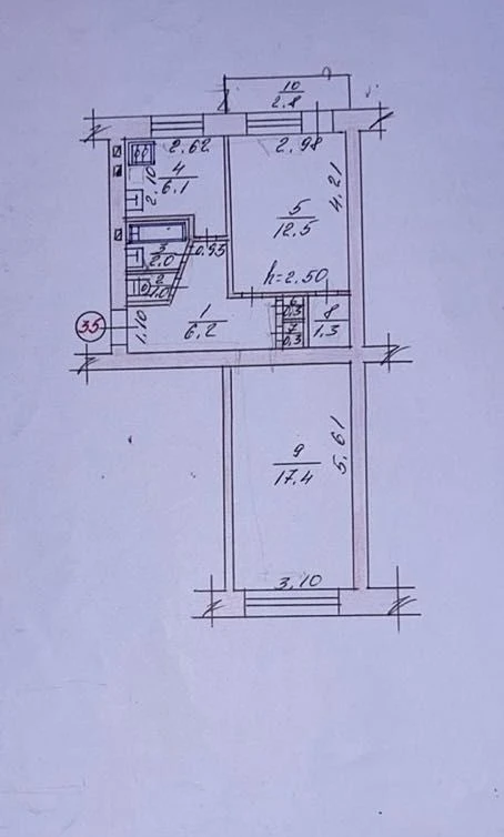 Продам 2кім квартиру індивідуальне опалення