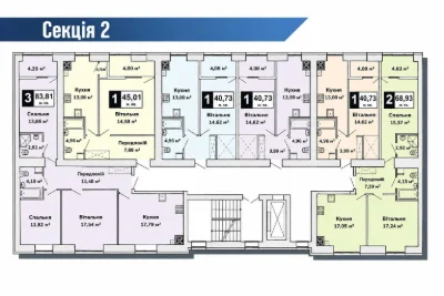 2-bedroom apartment in the "Pearl" residential complex, installment plan for 24 months