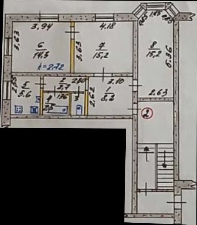 Three-bedroom apartment