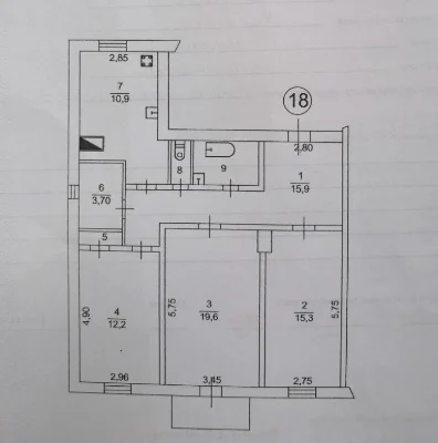 Продаж 3-кімнатної квартири, великої площі, вул. Медична