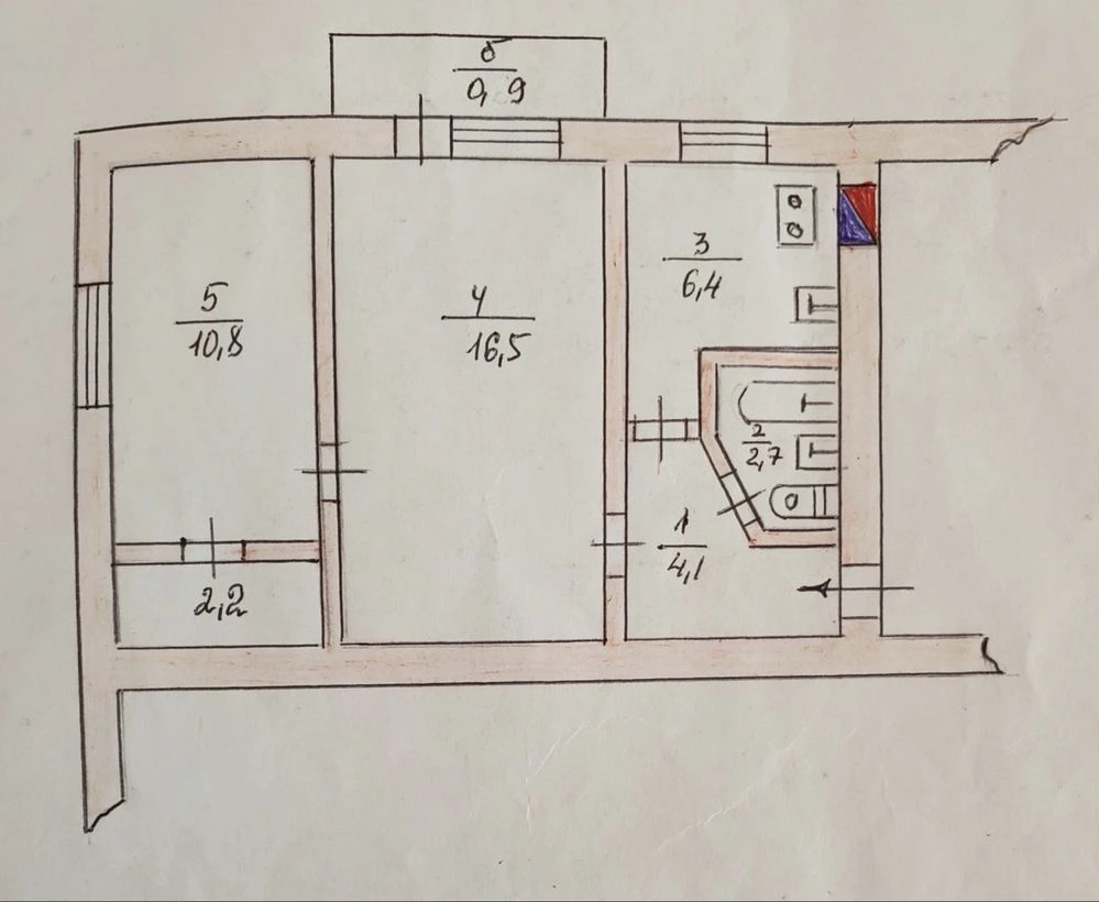 ‼️ From Owner ‼️ For Sale: 2-bedroom apartment on Дніпробуд Street